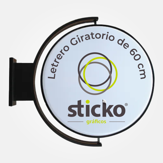 Letrero Circular Giratorio de 60 cm